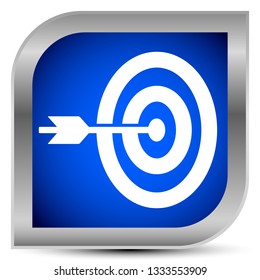 Arrow hitting target at center icon, Precision, accuracy icon