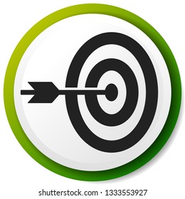 Arrow hitting target at center icon, Precision, accuracy icon