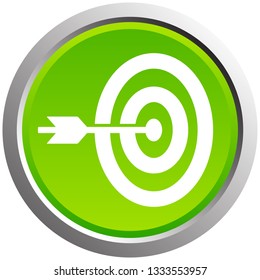 Arrow hitting target at center icon, Precision, accuracy icon