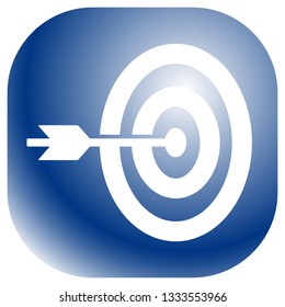 Arrow hitting target at center icon, Precision, accuracy icon