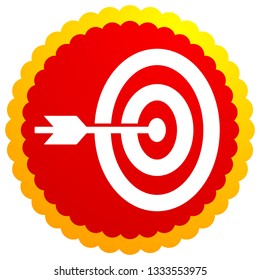 Arrow hitting target at center icon, Precision, accuracy icon