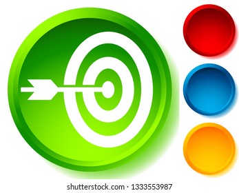 Arrow hitting target at center icon, Precision, accuracy icon