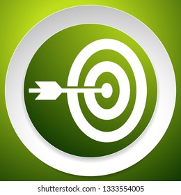 Arrow hitting target at center icon, Precision, accuracy icon