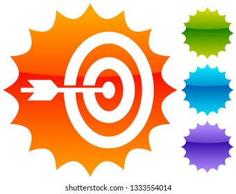 Arrow hitting target at center icon, Precision, accuracy icon
