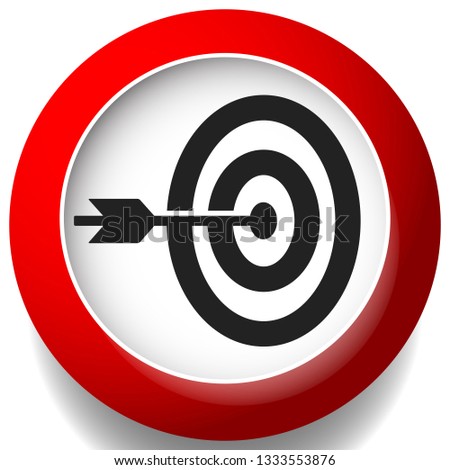 Arrow hitting target at center icon, Precision, accuracy icon