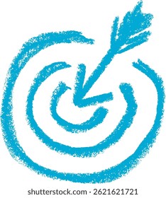 Seta Acertando Alvo Iniciar Ícone Relacionado Giz De Giz De Giz Vetor Desenho	
