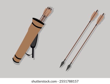 Arrow and Arrow holder vector drawing