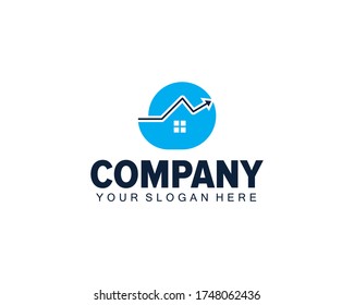 arrow home iconic logo design concept. real estate logo