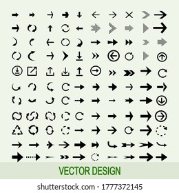 
arrow icon. 110 arrow icons with flat style. web icon. arrow vector. vector illustration