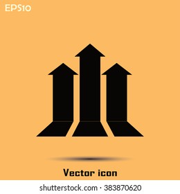 up arrow icon.