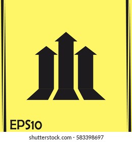 up arrow icon.