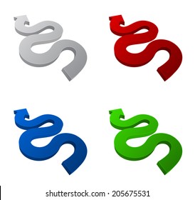 Pfeilsymbol 3D-Designsatz