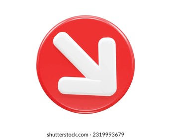Arrow icon 3d render vector