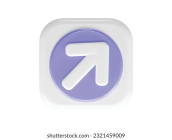 Arrow icon 3d rendering vector illustration transparent element