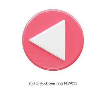Arrow icon 3d rendering vector illustration transparent element