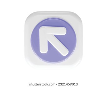Arrow icon 3d rendering vector illustration transparent element
