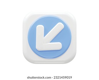 Arrow icon 3d rendering vector illustration transparent element