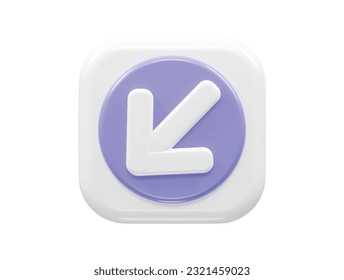 Arrow icon 3d rendering vector illustration transparent element