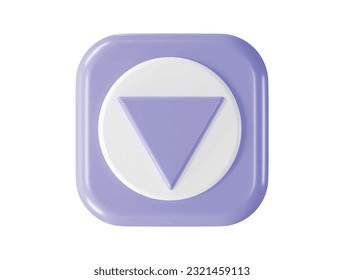 Arrow icon 3d rendering vector illustration transparent element