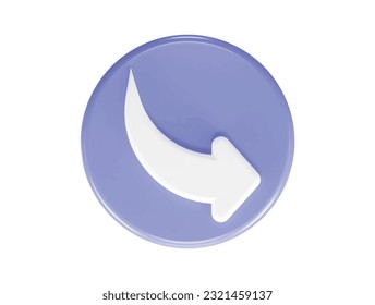 Arrow icon 3d rendering vector illustration transparent element