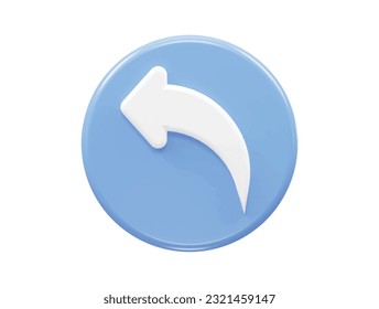 Arrow icon 3d rendering vector illustration transparent element