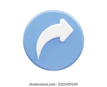 Arrow icon 3d rendering vector illustration transparent element