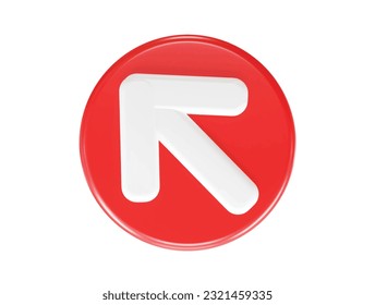 Arrow icon 3d rendering vector illustration transparent element