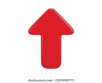 up arrow icon 3d rendering vector illustration