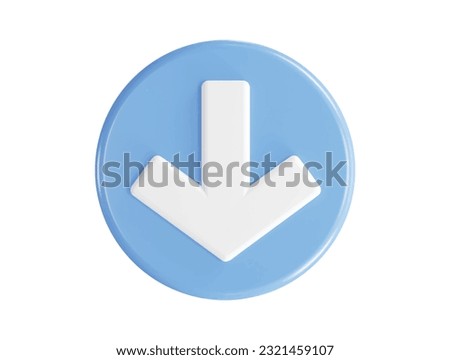 Arrow icon 3d rendering vector illustration transparent element