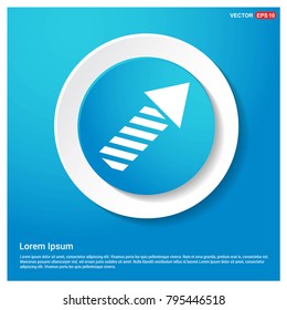 Up arrow icon Abstract Blue Web Sticker Button