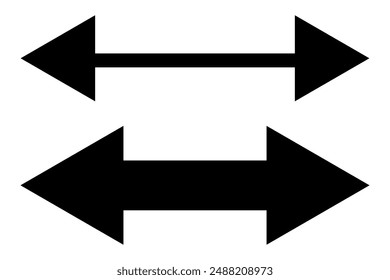 Arrow icon. Additional road sign valid in both directions. Street navigator. Vector illustration.