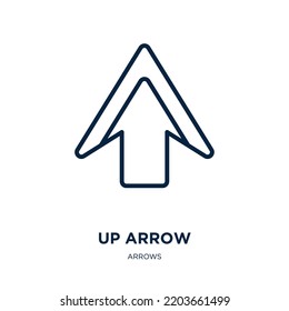 up arrow icon from arrows collection. Thin linear up arrow, arrow, up outline icon isolated on white background. Line vector up arrow sign, symbol for web and mobile