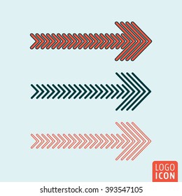 Arrow icon. Arrows set isolated. Vector illustration