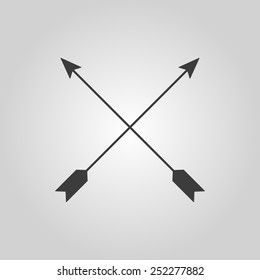 The arrow icon. Arrows symbol. Flat Vector illustration
