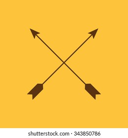 The arrow icon. Arrows symbol. Flat Vector illustration
