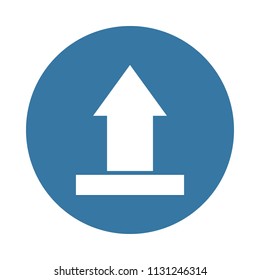 Up arrow icon in Badge style 