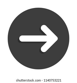 arrow icon in Badge style with shadow 