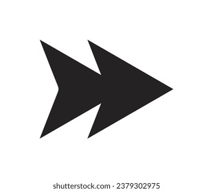 Arrow icon in Basic straight flat style. Collection of vector symbol on white background. Vector illustration.