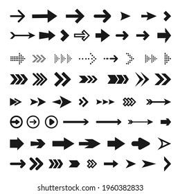 Arrow icon. Big set of vector flat arrows. Collection of concept arrows for web design, mobile apps, interface and more.