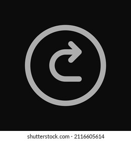 icono de flecha con fondo negro