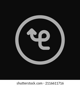 icono de flecha con fondo negro