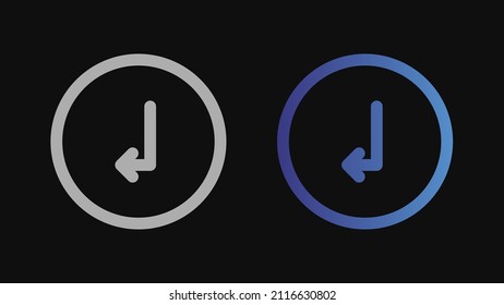 arrow icon with black background