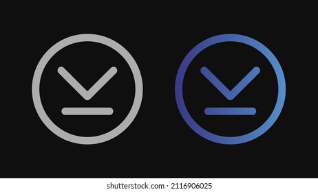 icono de flecha con fondo negro