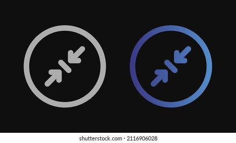 arrow icon with black background