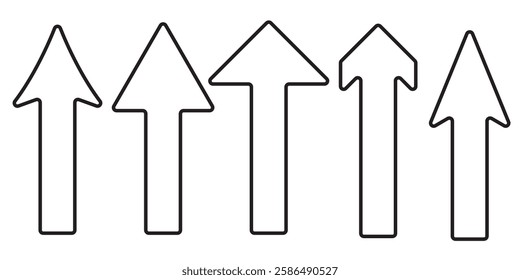 up arrow icon  black direction pointer, straight pointed arrow icon