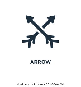 Arrow icon. Black filled vector illustration. Arrow symbol on white background. Can be used in web and mobile.