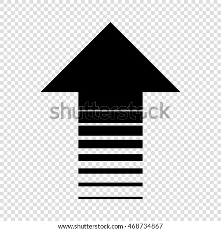 Arrow Icon Black On Transparent Background Stock Vector (Royalty Free