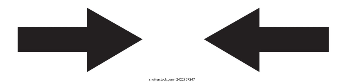 Arrow icon. Black arrow pointing to the right. Black direction pointer.