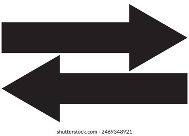 Arrow icon. Black arrow pointing to the right. Black direction pointer.	