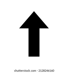 Icono de flecha. Signo negro de flecha arriba. Vector aislado en blanco.